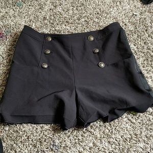 Black high waist shorts